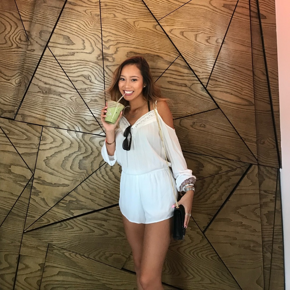 white forever 21 romper